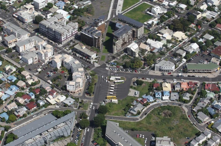 Vue aérienne de la commune du Port