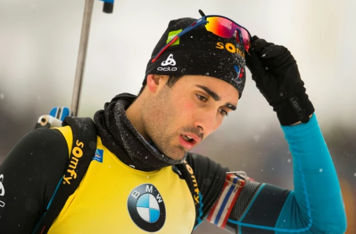 Le biathlète Martin Fourcade lors du 10 km sprint d'Oberhof (Allemagne), le 5 janvier 2017 
