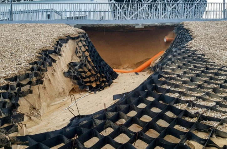 Le sous-sol de la Volgograd Arena, qui vient d'accueillir quelques matches de Coupe du monde, a été touché par des inondations, le 15 juillet 2018 
