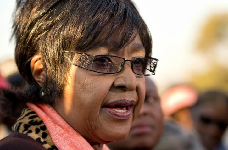 Winnie Mandela, l'ex-épouse de Nelson Mandela, lors d'une rencontre avec la presse le 28 juin 2013