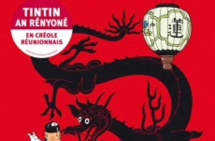 Tintin i koz kréol dann "le lotus bleu"