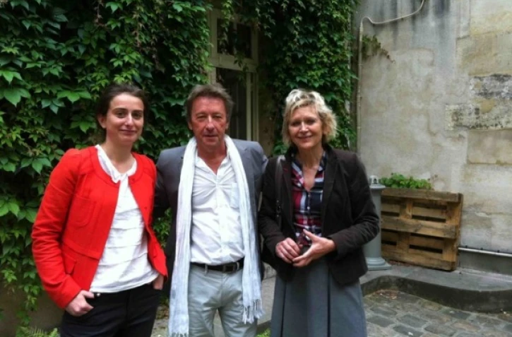 Jeudi 12 juillet 2012 - Aline Archimbaud, sénatrice verte, Jean-Pierre Marchau, Marine Tondelier, attachée parlementaire d'Aline Archimbaud (photo D.R)