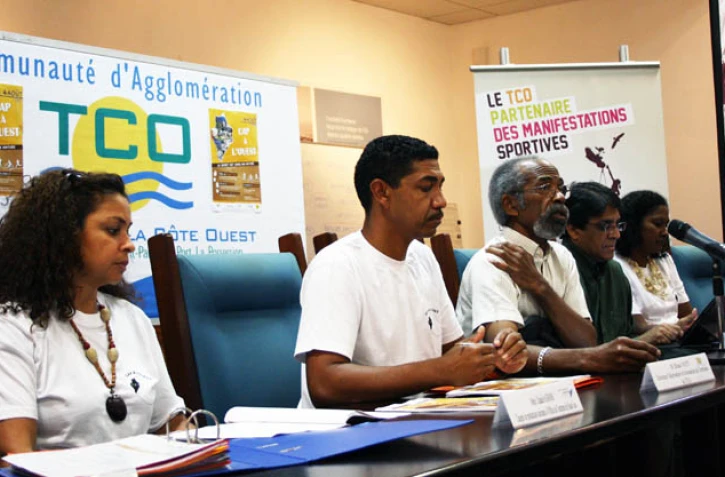 Lors de la conférence de presse de présentation de Cap à l'ouest (Photo D.R.)