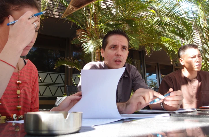 Mardi 7 août 2012 - Conférence de presse de l'AJFER et du collectif des Fonctionnaires Ultra-marins (photo Émilie Sorres)