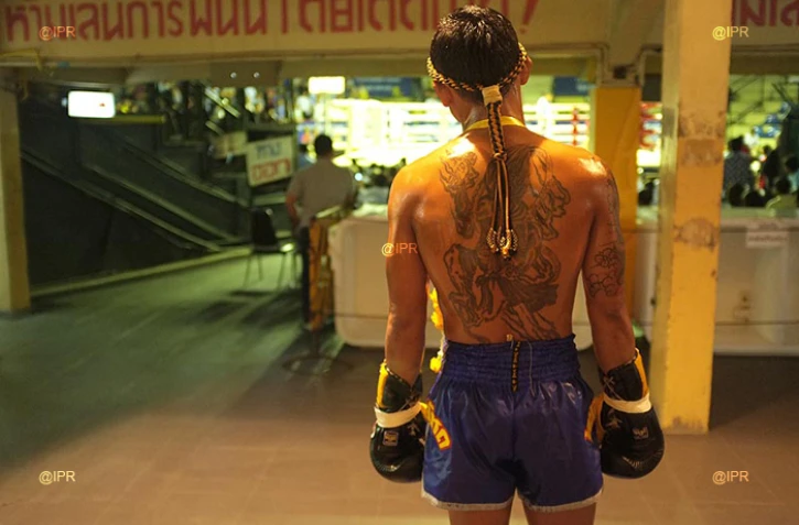 Muay thai au stadium Rajadamnern de  bangkok