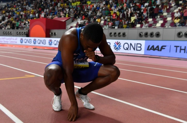 Le sprinteur américain Christian Coleman à Doha le 28 septembre 2019