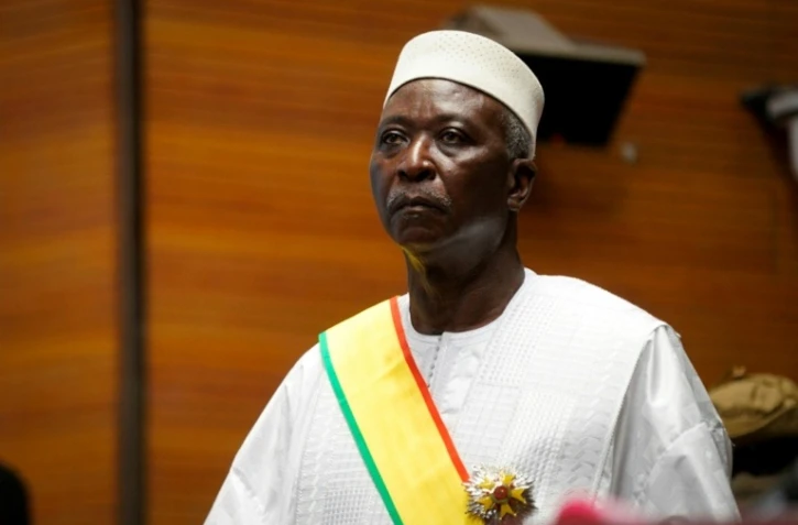 Le président de transition Bah Ndaw lors de sa prise de fonctions, à Bamako le 25 septembre 2020