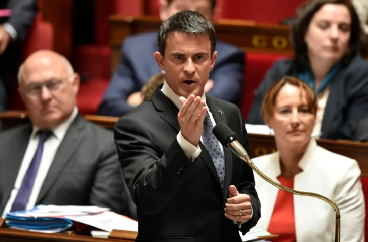 Le Premier ministre Manuel Valls à l'Assemblée nationale, le 17 mai 2016