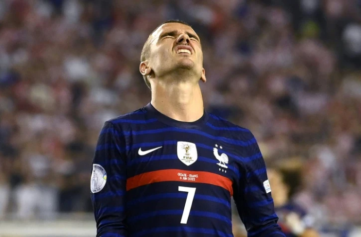 Antoine Griezmann lors d'un match de l'équipe de France contre la Croatie, en Ligue des nations, le 6 juin 2022 à Split