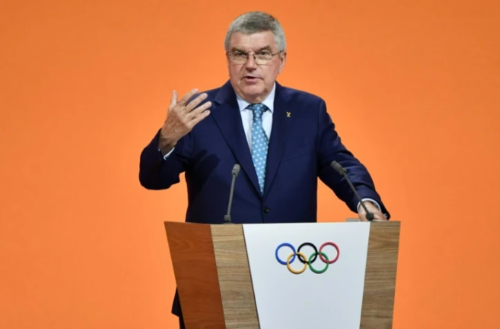 Le président du Comité international olympique (CIO), Thomas Bach, lors d'une allocution à Lausanne, le 24 juin 2019