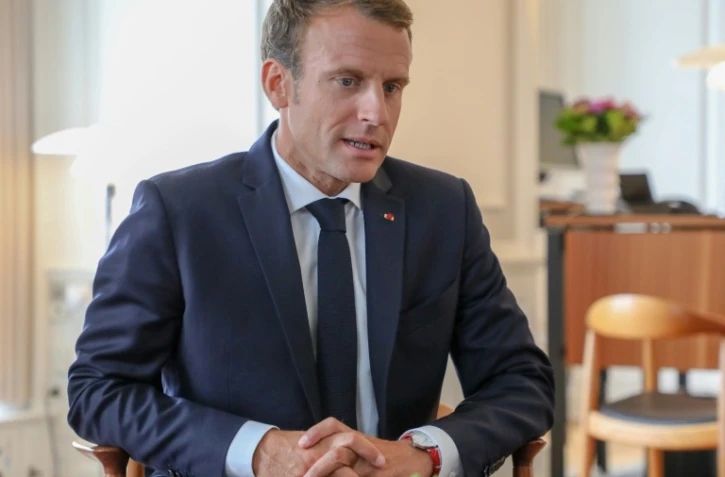 Le président Emmanuel Macron à Copenhague au Danemark, le 28 août 2018