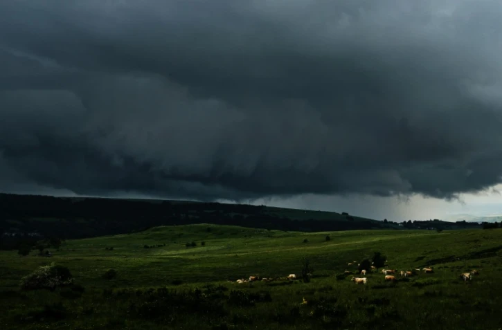 Un orage dans l'Aubrac, dans l'Aveyron, le 13 juin 2023