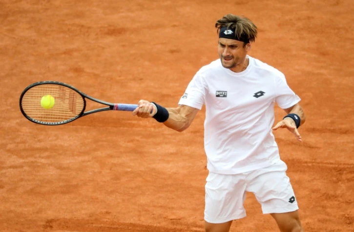 L'Espagnol David Ferrer pendant sa finale victorieuse face à l'Ukrainien Alexandr Dolgopolov à Bastad (Suède), le 23 juillet 2017