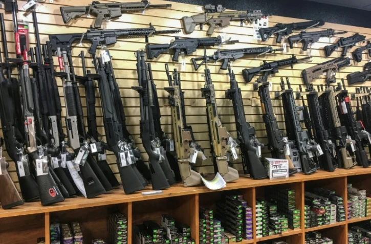 Des armes semi-automatiques en vente chez un armurier de Las Vegas, le 4 octobre 2017