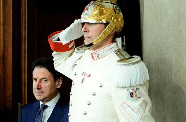 Le président du Conseil italien Giuseppe Conte au palais présidentiel du Quirinal à Rome le 29 août 2019