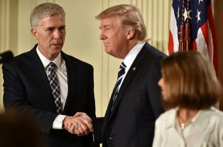 Judge Neil Gorsuch et  Donald Trump le 31 janvier 2017 à la Maison Blanche à Washington 
