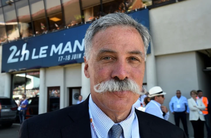 Le patron américain de la Formule 1, Chase Carey pose avant le départ des 24 heures du Mans, le 17 juin 2017 au Mans