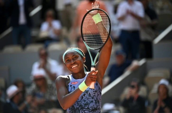 L'Américaine Coco Gauff savoure sa qualification pour la finale de Roland-Garros après son succès contre l'Italienne Martina Trevisan, le 2 juin 2022