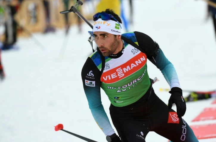 Martin Fourcade lors d'un entraînement au Grand Bornand, le 18 décembre 2019