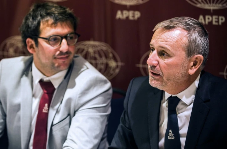 Le directeur du Dakar et président d'Amaury Sport Organisation, Renaud Lavigne, lors d'une conférence de presse présentant le rallye 2018, à Lima, le 8 novembre 2017