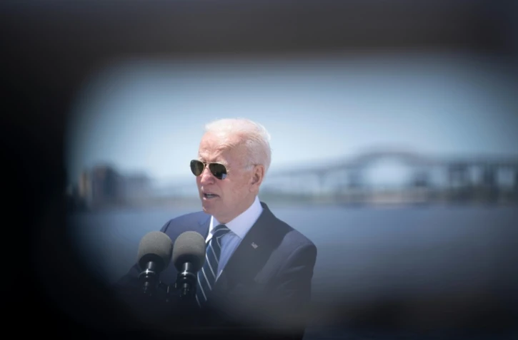 Joe Biden lors d'un discours sur l'emploi à Westlake en Louisiane le 6 mai 2021