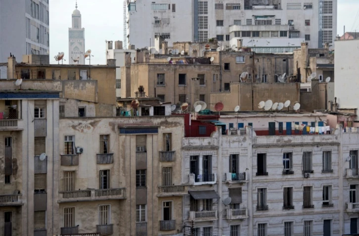 Des squats sur les toits d'immeubles du centre-ville de Casablanca, le 4 février 2017