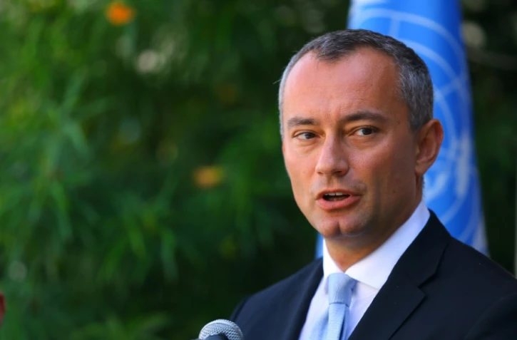 Photo de l'envoyé spécial de l'ONU au Proche-Orient Nickolay Mladenov, prise le 25 septembre 2017 à Gaza