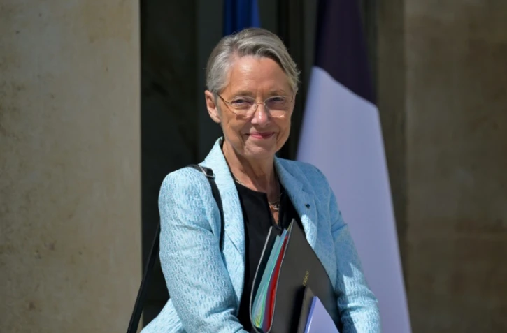 La PremiÚre ministre française Elisabeth Borne quitte le palais de l'Elysée, à Paris, le 30 mai 2023