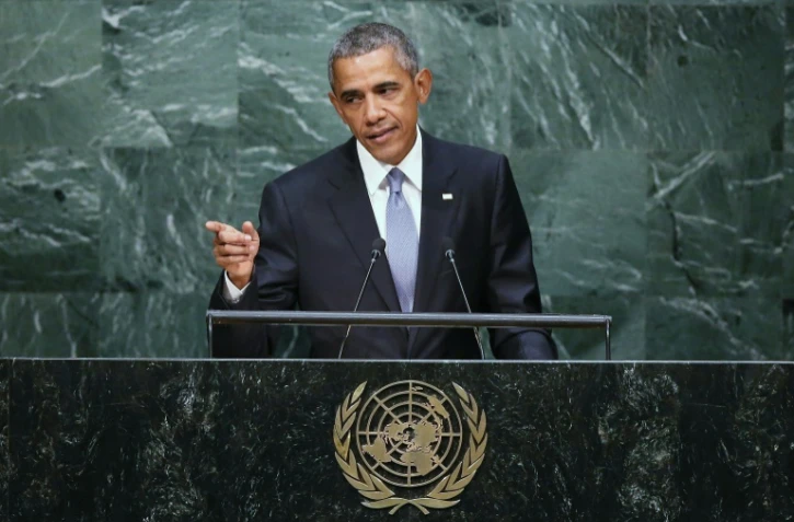 Le président américain Barack Obama à la tribune de l'Onu, le 28 septembre 2015 à New York