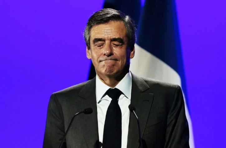 François Fillon lors d'une meeting à Caen, le 16 mars 2017