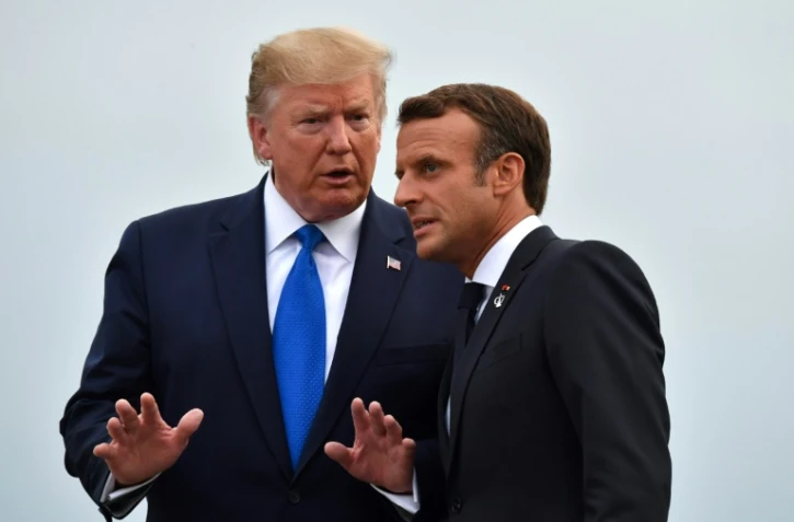 Les présidents américain Donald Trump (g) et Emmanuel Macron, le 24 août 2019 au sommet du G7 à Biarritz