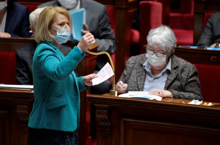 La ministre déléguée chargée de l'autonomie des personnes âgées, Brigitte Bourguignon, le 15 février 2022 à l'Assemblée nationale à Paris