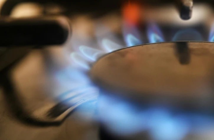 Un brûleur au gaz, le 27 janvier 2021 à Quimper