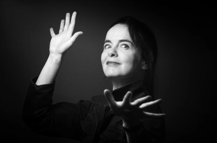 L'écrivain belge Amélie Nothomb, en 2015 à Paris