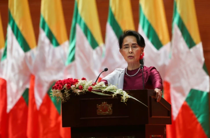 Aung San Suu Kyi fait un discours à la Nation à Naypyidaw le 19 septembre 2017