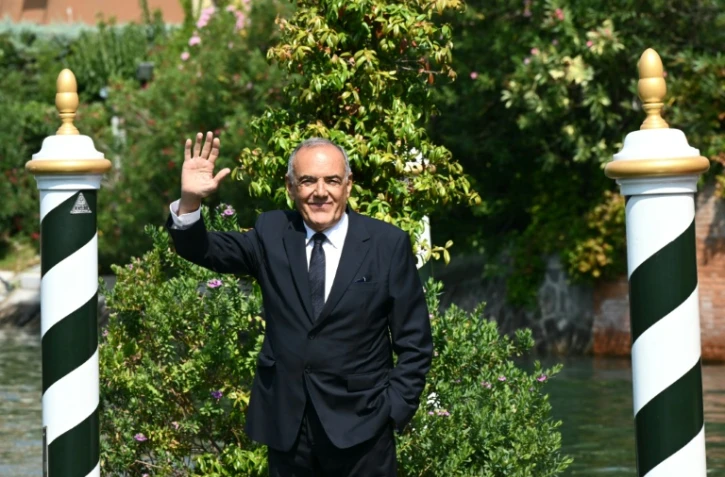 Le directeur de la Mostra de Venise, Alberto Barbera, arrive à l'embarcadère Excelsior à la veille de la 82e édition du festival, au Lido de Venise, le 26 août 2025