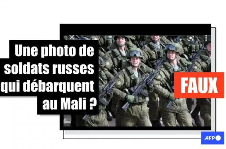   Non, cette photo ne montre pas des soldats russes au Mali