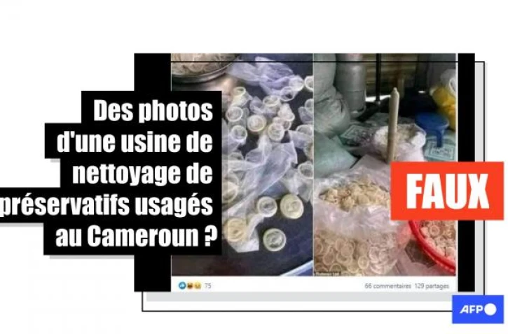   Ces photos ne montrent pas des préservatifs lavés pour être revendus au Cameroun