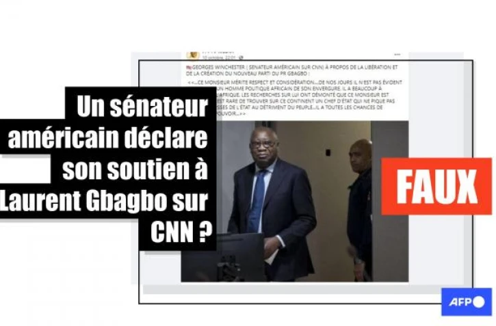   Non, Laurent Gbagbo n'a pas reçu le soutien d'un sénateur américain sur CNN