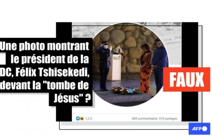   Non, cette photo ne montre pas le président de la RDC devant "la tombe de Jésus"
