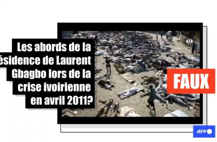   Cette photo montre des victimes du séisme de 2010 en Haïti et non celles de la crise en Côté d'Ivoire en 2011