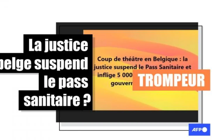   La justice belge n'a pas suspendu le pass sanitaire