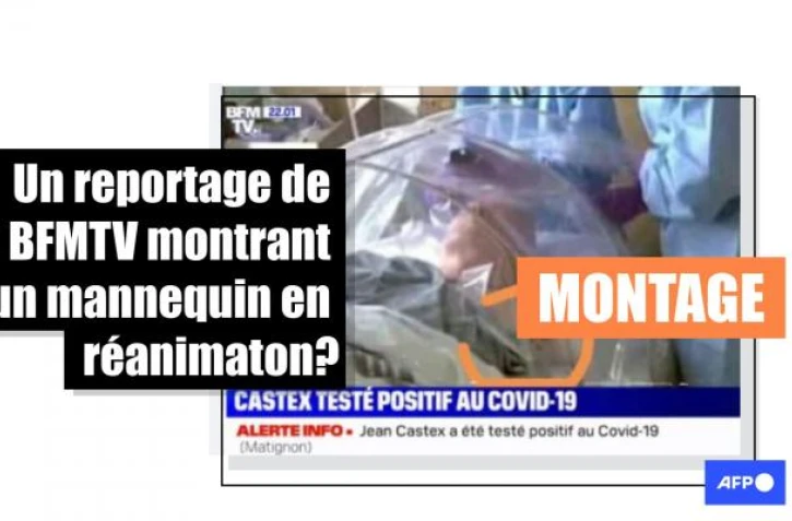   Cette photo ne montre pas un reportage récent de BFMTV dans un hôpital français
