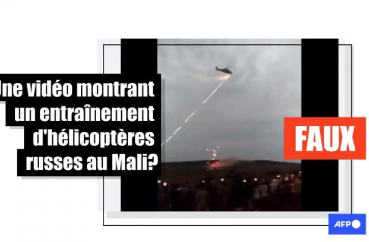   Non, cette vidéo ne montre pas des vols d'essais d'hélicoptères russes au Mali