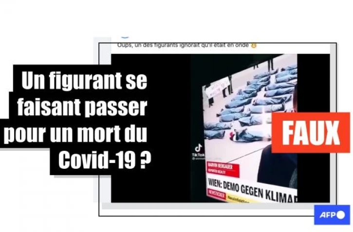  Cette vidéo montre une manifestation pour le climat, et non des fausses victimes du Covid-19
