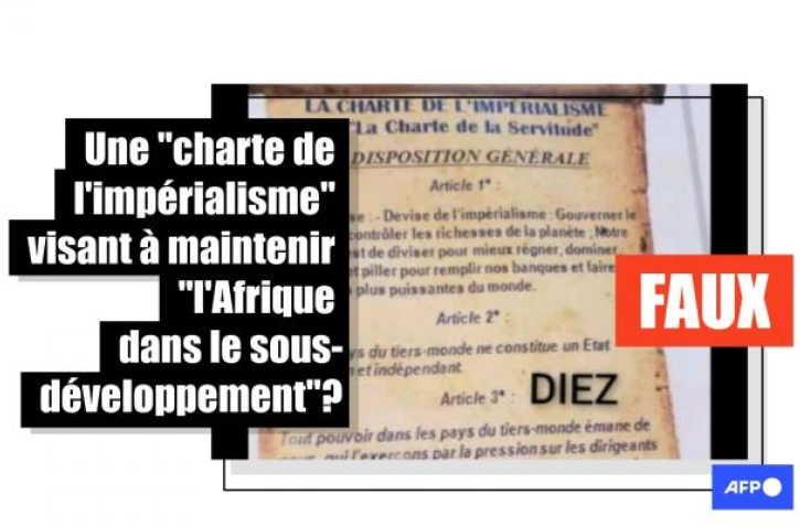   Attention, cette "charte de l'impérialisme" est un faux