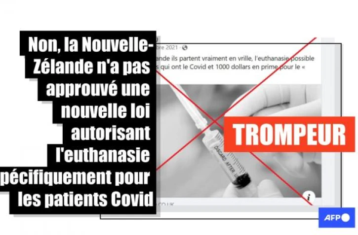   Non, la Nouvelle-Zélande n'a pas approuvé une loi autorisant l'euthanasie spécifiquement pour les patients Covid
