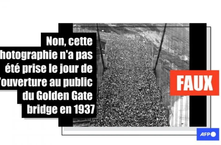   Attention à cette photographie virale montrant une foule amassée sur le Golden Gate bridge