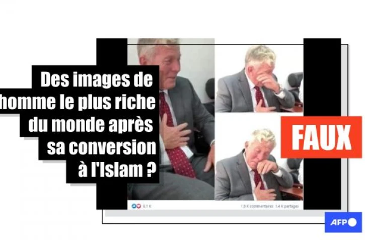   Non, ces images ne montrent pas l&rsquo;homme le plus riche du monde lors de sa conversion à l&rsquo;islam