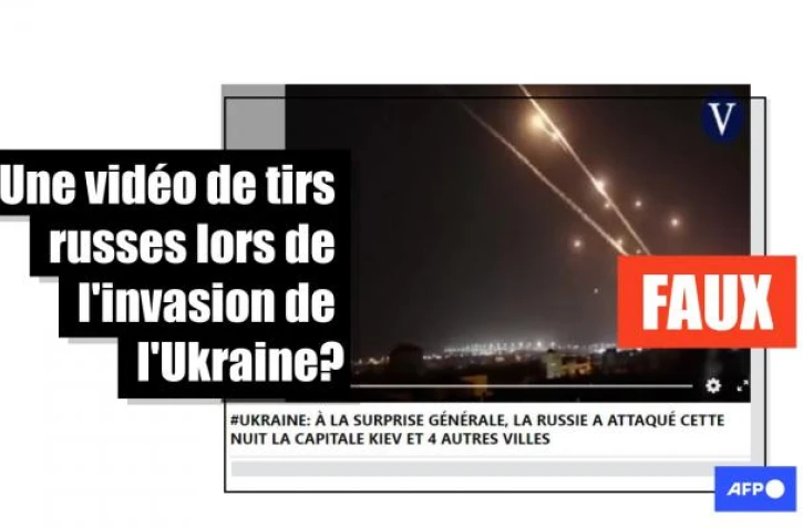   Cette vidéo montre des missiles visant Israël en 2021, et non des tirs russes contre l'Ukraine